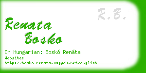 renata bosko business card